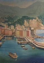 Olio su tela 'Camogli'